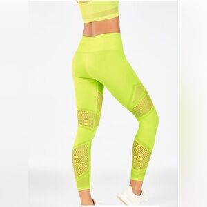 Fabletics Mosaic High-Waisted 7/8 leggings in neon yellow